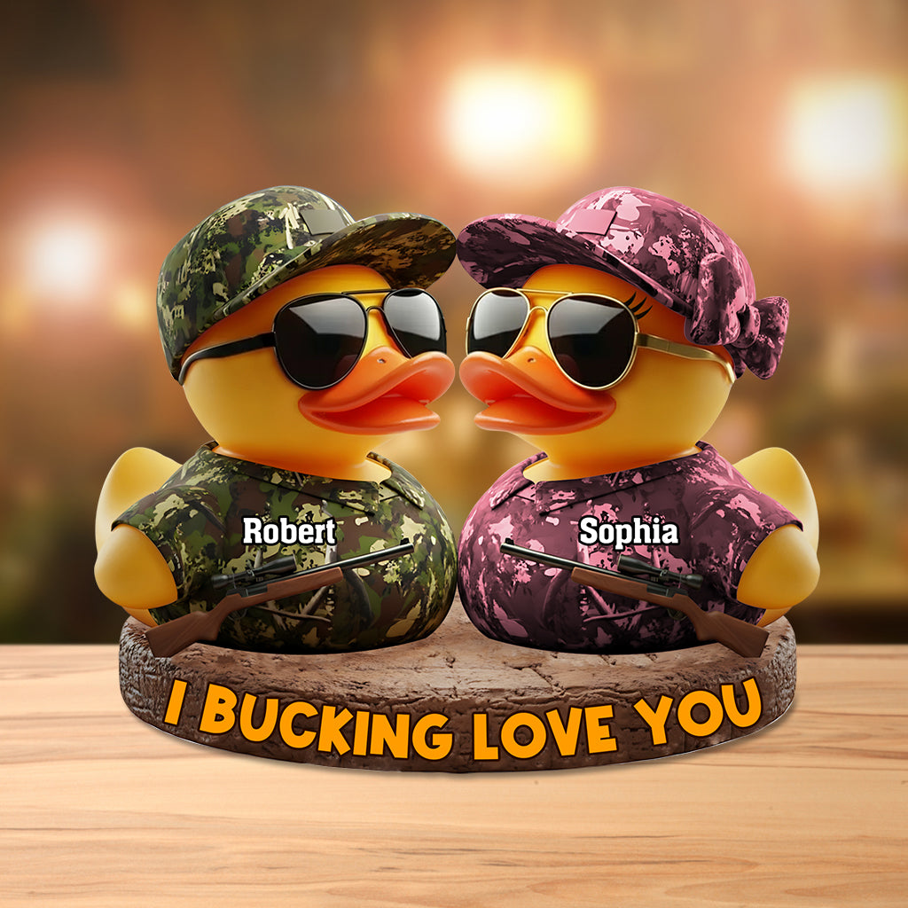 I Bucking Love You - Personalized Couple Custom Shaped Acrylic Plaque