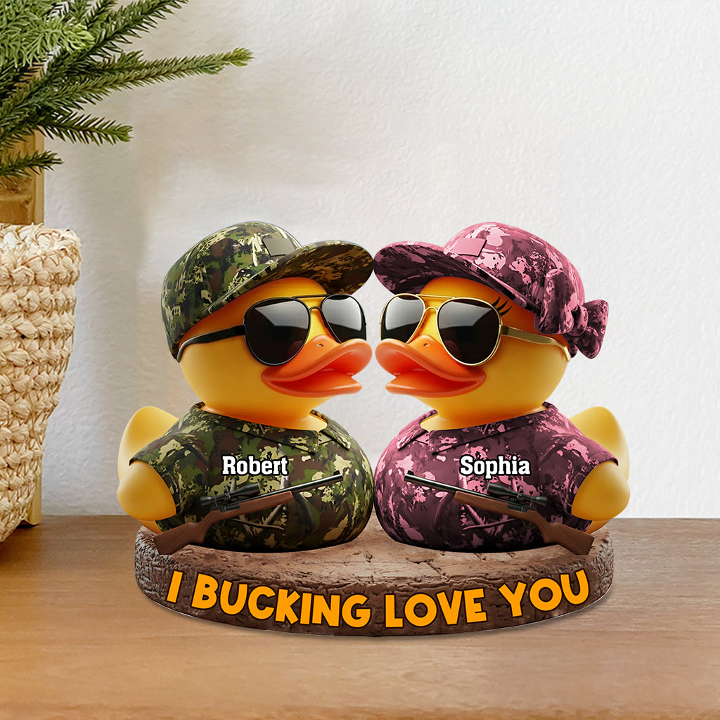 I Bucking Love You - Personalized Couple Custom Shaped Acrylic Plaque
