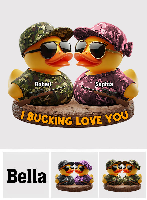 I Bucking Love You - Personalized Couple Custom Shaped Acrylic Plaque