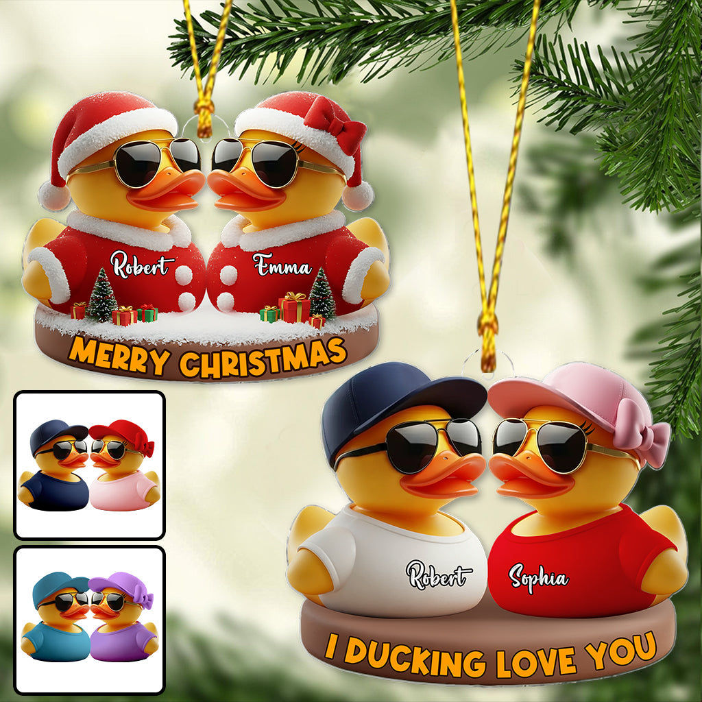 I Ducking Love You - Personalized Couple Ornament