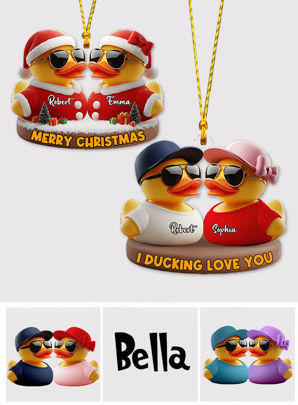 I Ducking Love You - Personalized Couple Ornament