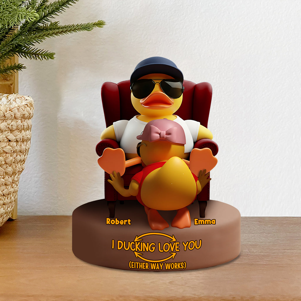 I Ducking Love You (Either Way Works) - Personalized Couple Custom Shaped Acrylic Plaque