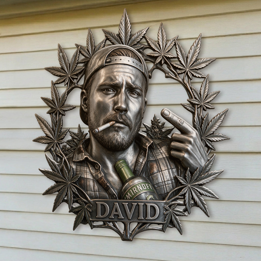High on Life - Personalized Weed 3D Printed Cut Metal Sign