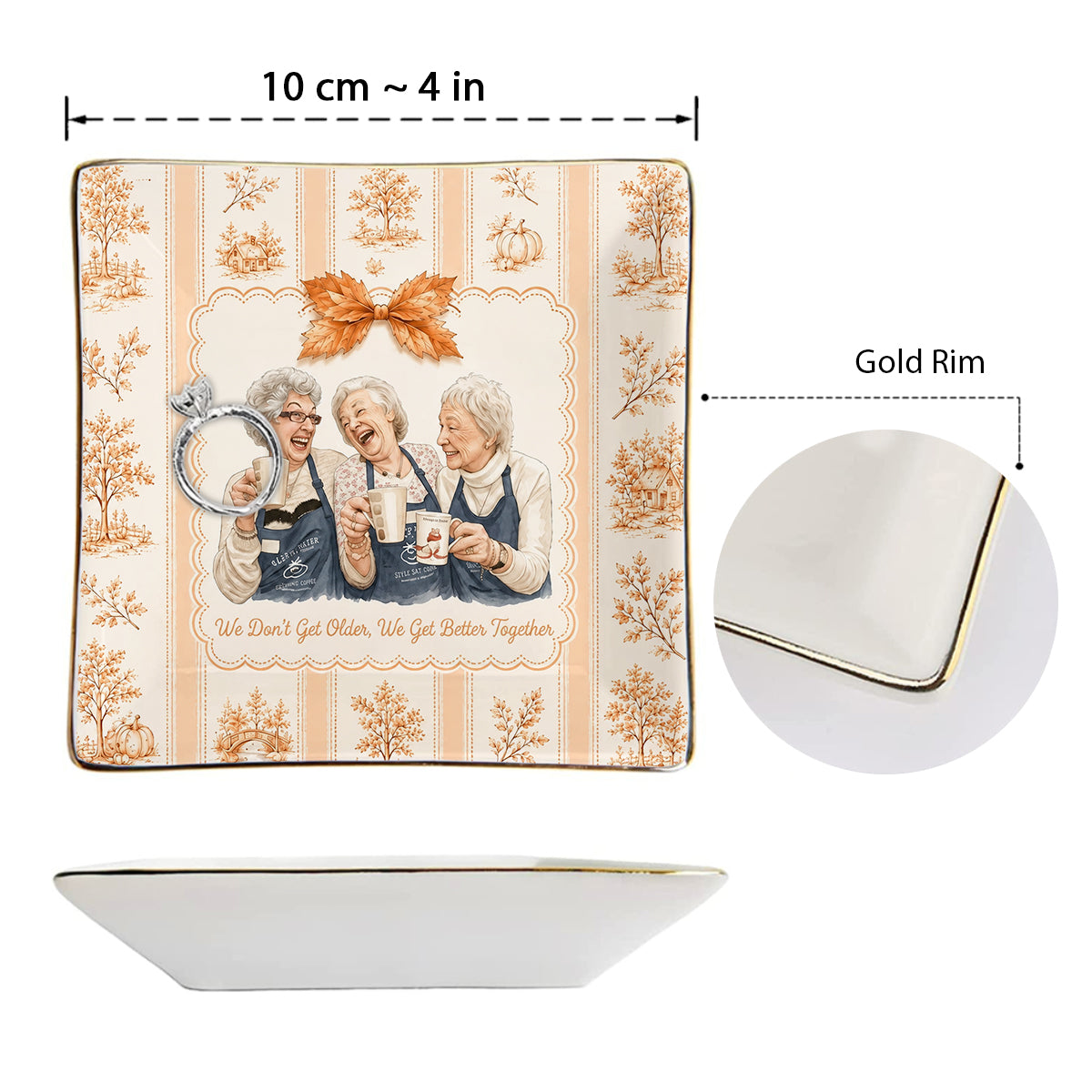Bestie Gifts - Personalized Bestie Fully Printed Jewelry Dish