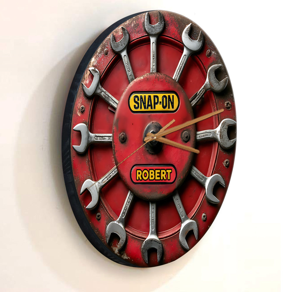Horloge murale personnalisée pour mécanicien - Il est temps de se lancer !