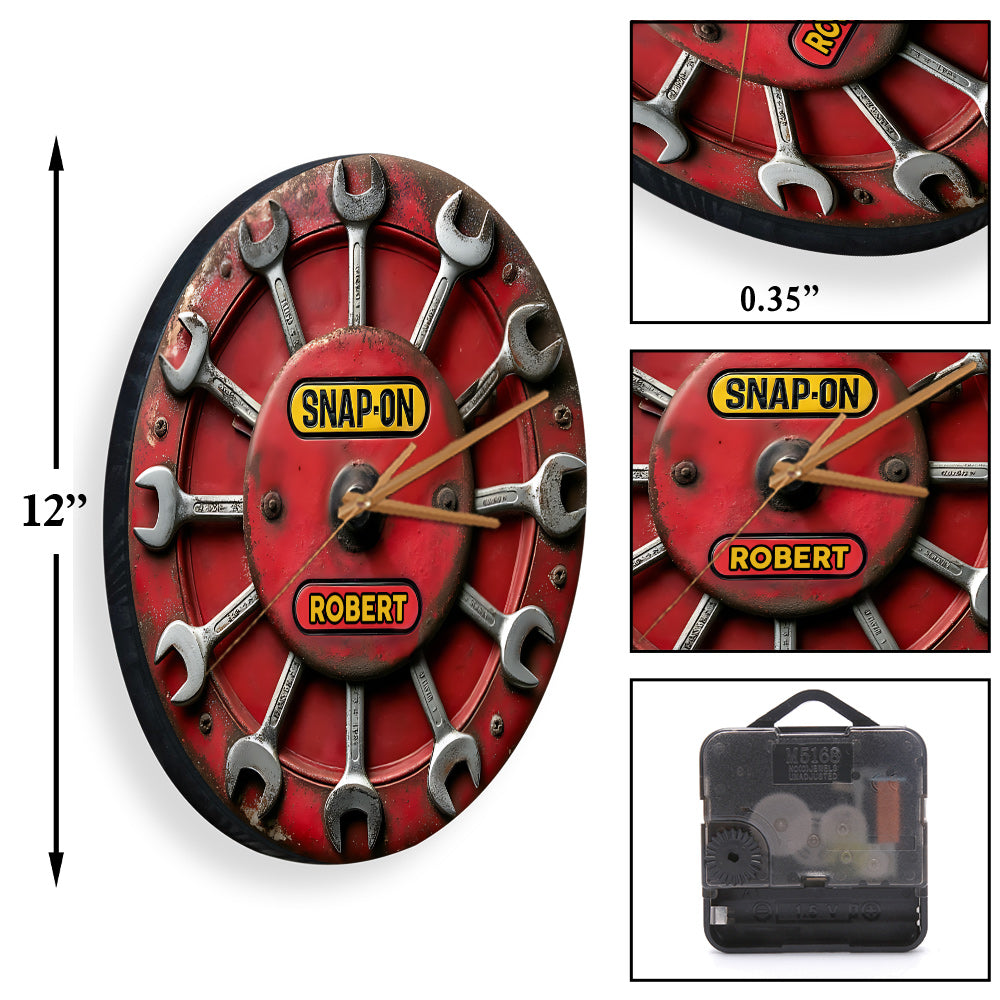Horloge murale personnalisée pour mécanicien - Il est temps de se lancer !