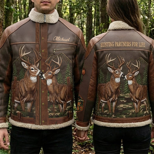 Partenaires de chasse pour la vie - Veste de chasse zippée personnalisée