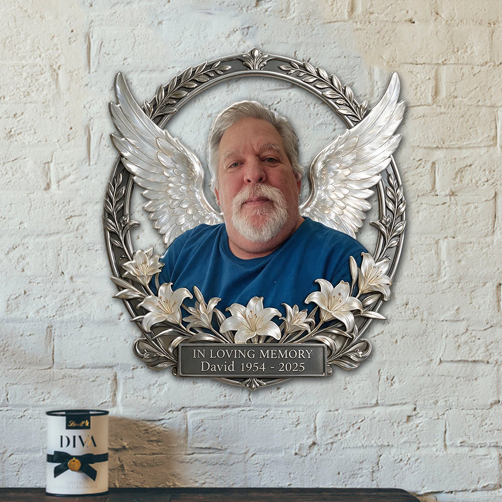 In Loving Memory - Personalized Memorial 3D Printed Cut Metal Sign