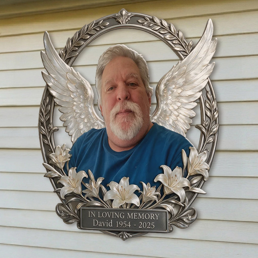 In Loving Memory - Personalized Memorial 3D Printed Cut Metal Sign