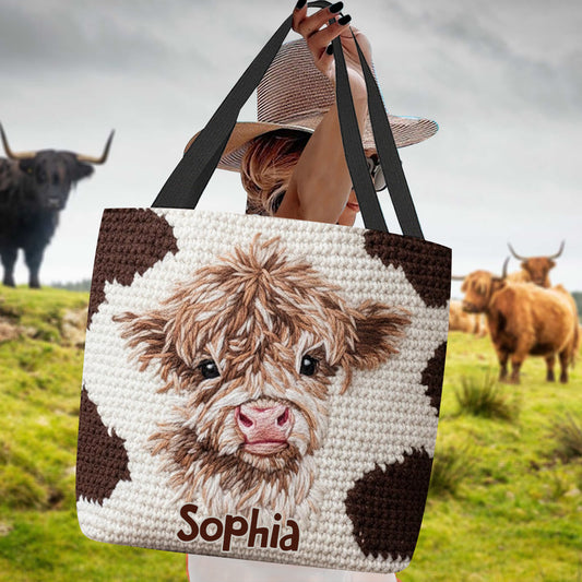 Sac fourre-tout personnalisé « Vaches des Highlands »