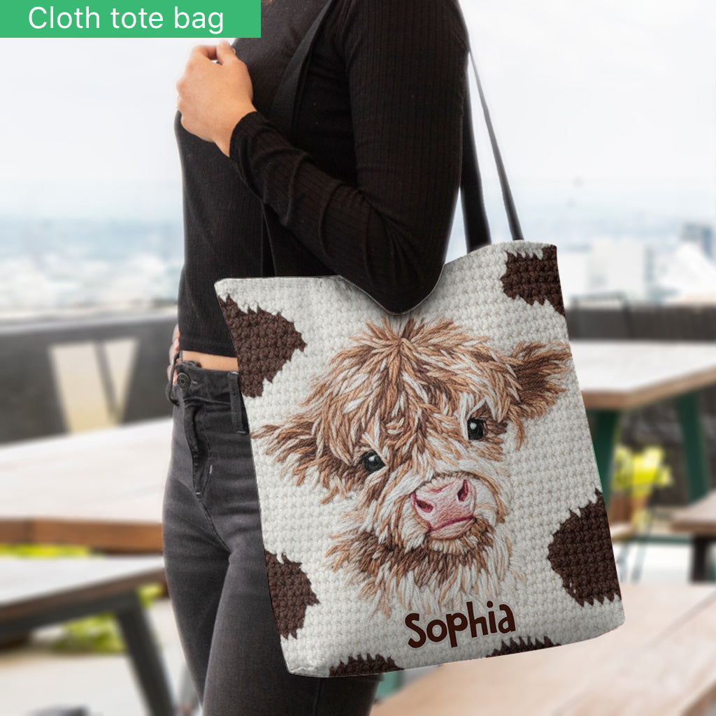 Sac fourre-tout personnalisé « Vaches des Highlands »