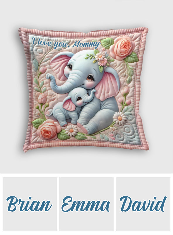 I Love You - Personalized Mother Throw Pillow