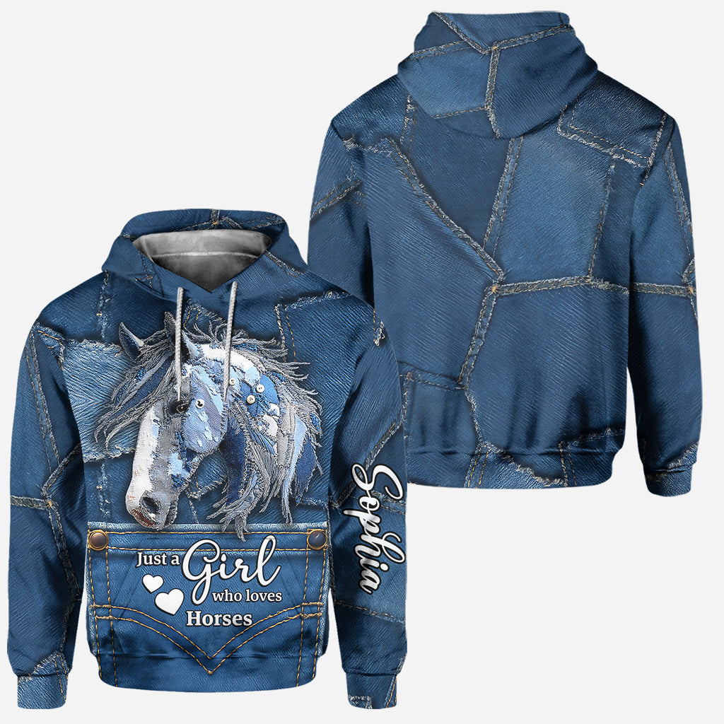 Love Horse - Sweat à capuche et leggings personnalisés à motif cheval
