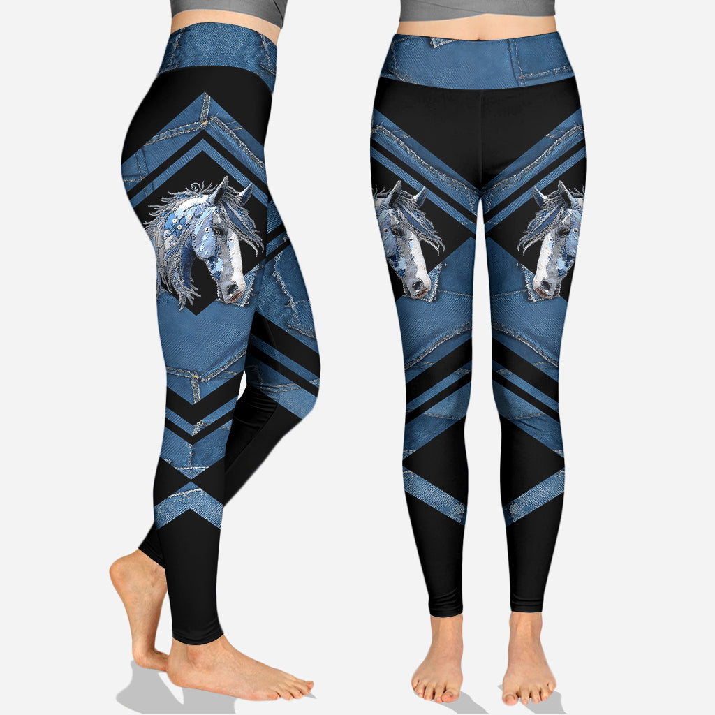 Love Horse - Sweat à capuche et leggings personnalisés à motif cheval
