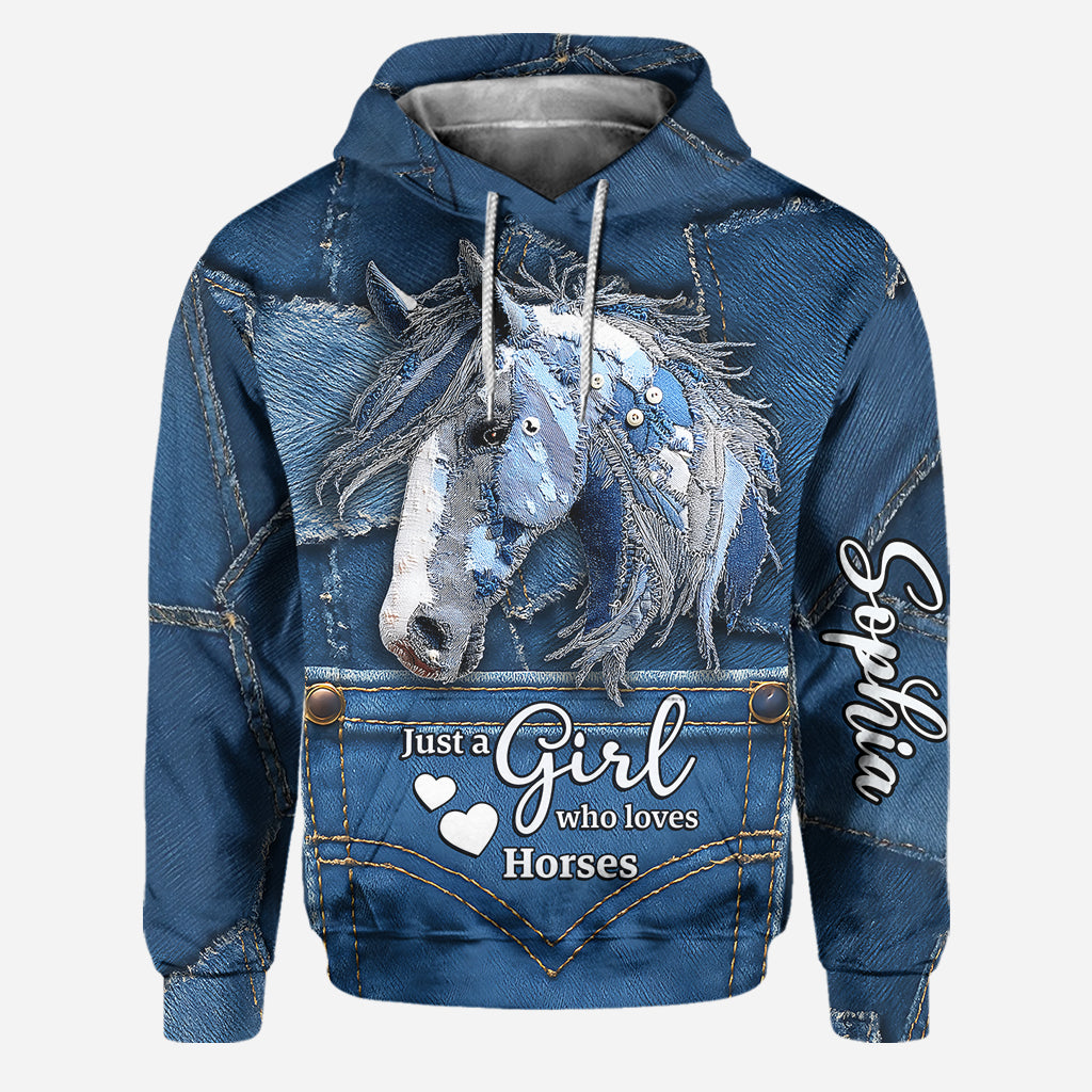 Love Horse - Sweat à capuche et leggings personnalisés à motif cheval