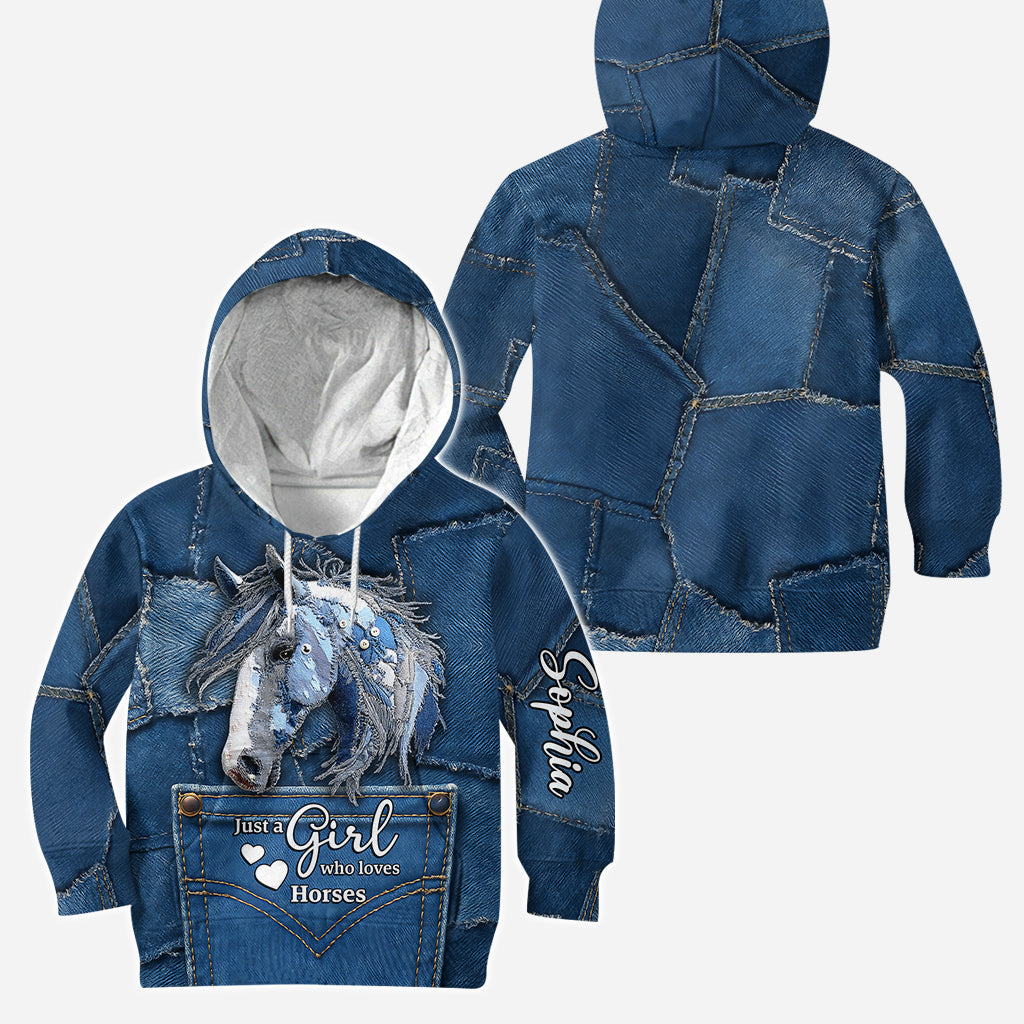 Love Horse - Sweat à capuche et leggings personnalisés à motif cheval