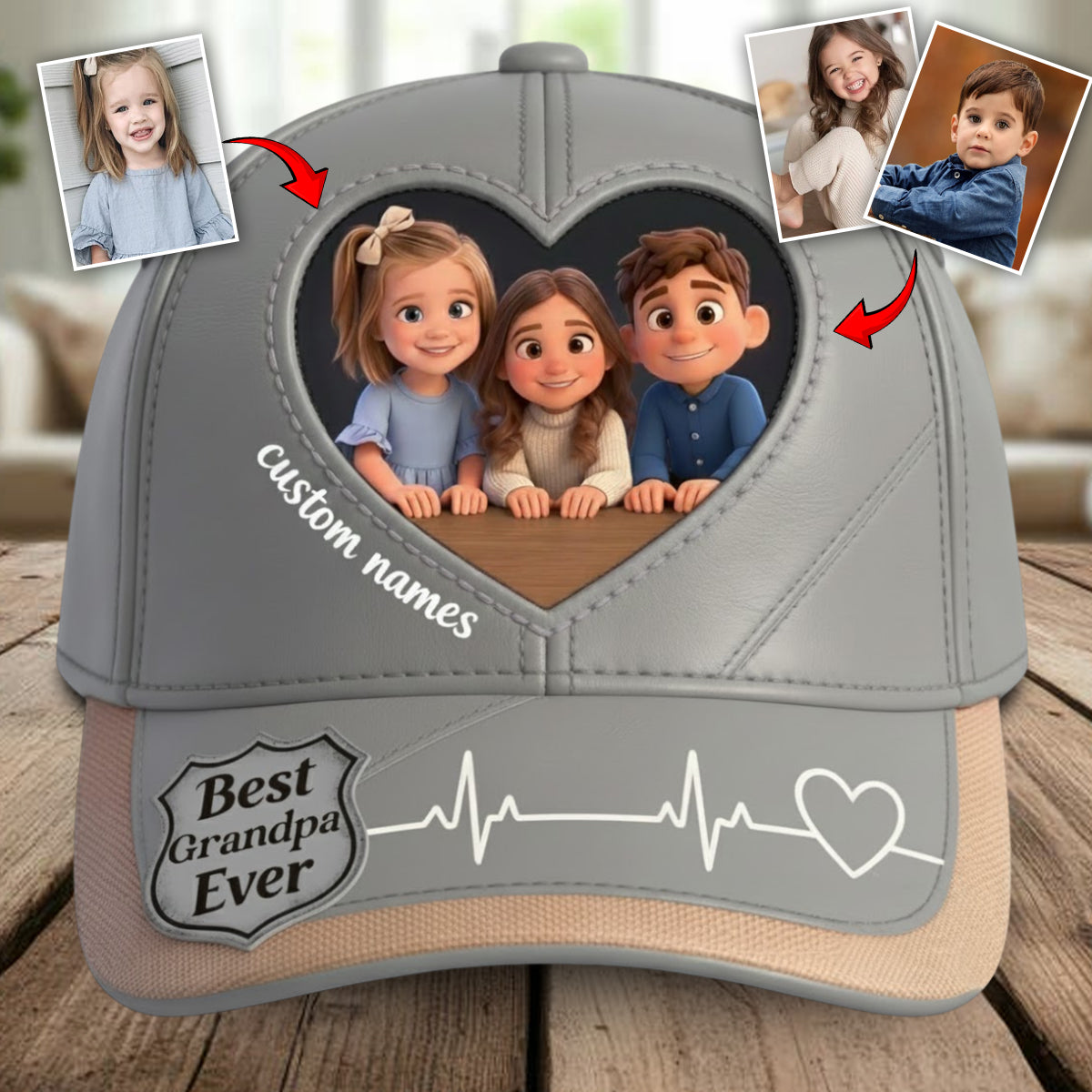 Custom From Any Photo - Personalized Father Classic Cap