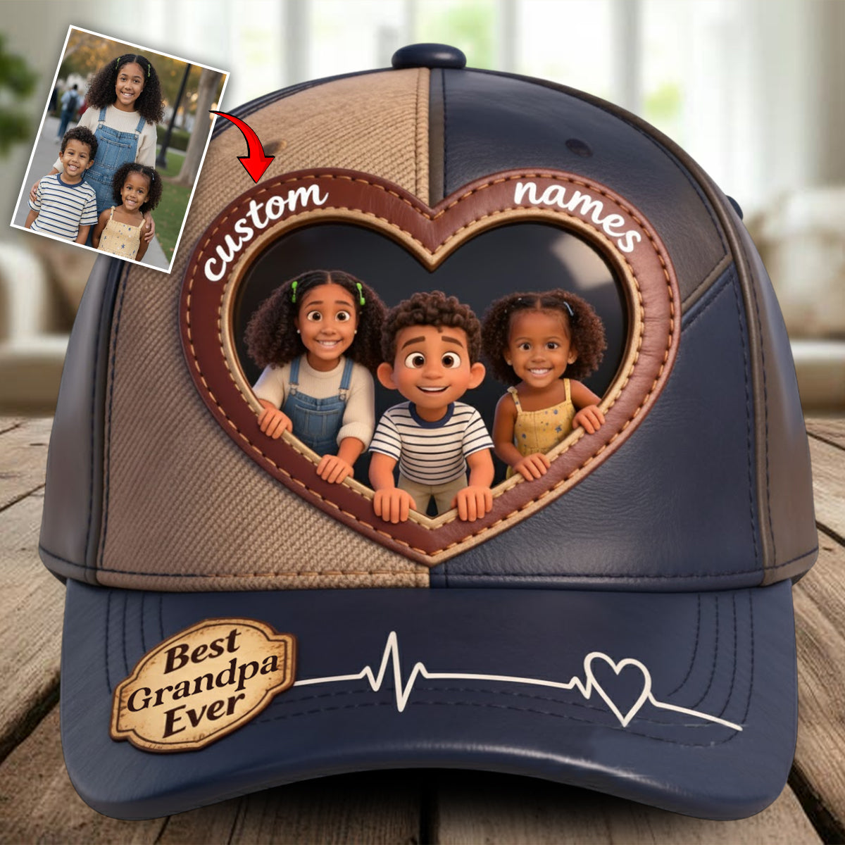 Custom From Any Photo - Personalized Father Classic Cap