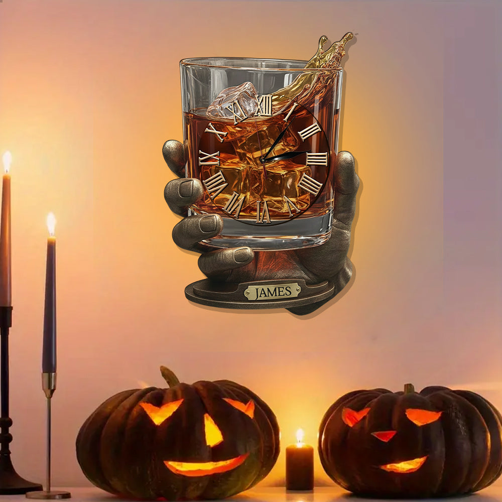 Whiskey Time – Personalisierte Whisky-LED-Wanduhr