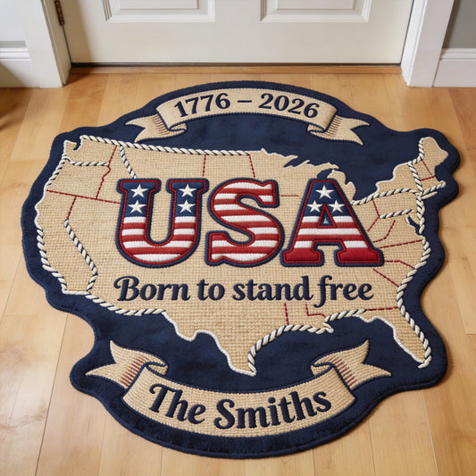 Tapis tufté antidérapant personnalisé patriotique pour le 250e anniversaire des États-Unis