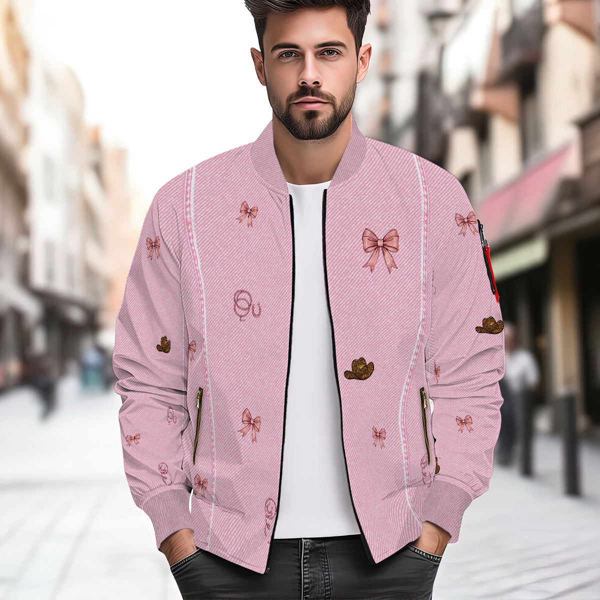 Joyeux Noël ! - Veste bomber cowgirl personnalisée