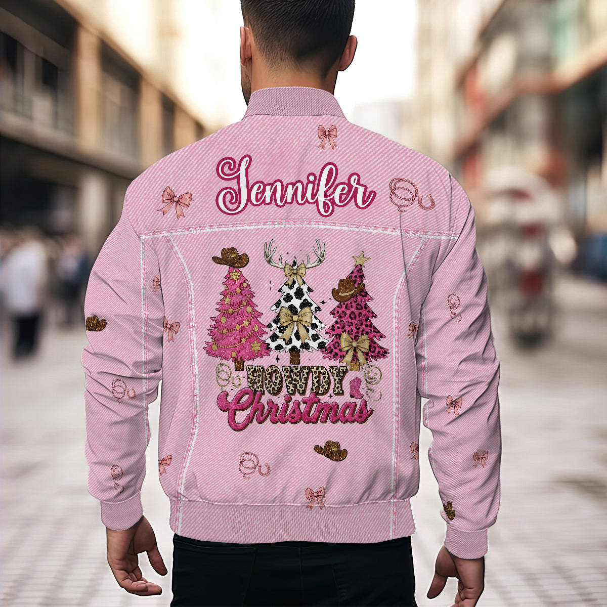 Joyeux Noël ! - Veste bomber cowgirl personnalisée