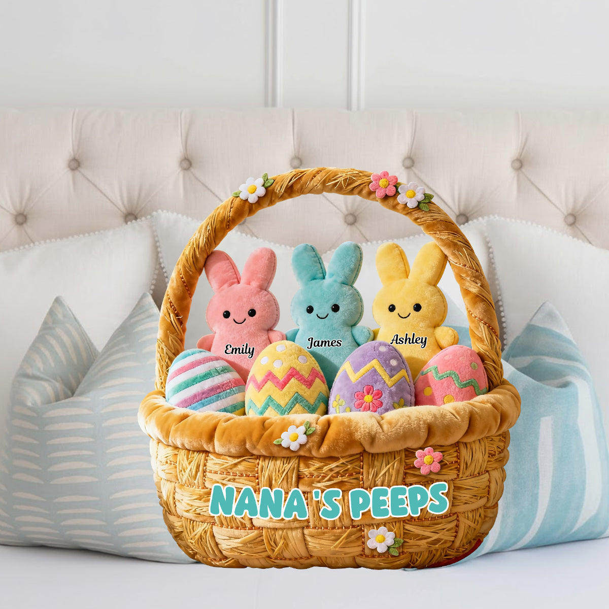 Cadeau de grand-mère pour maman, grand-mère - Coussin personnalisé en fausse fourrure en forme de grand-mère