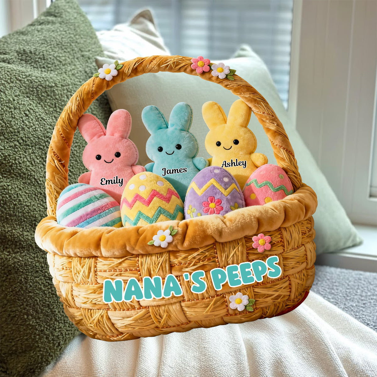 Cadeau de grand-mère pour maman, grand-mère - Coussin personnalisé en fausse fourrure en forme de grand-mère