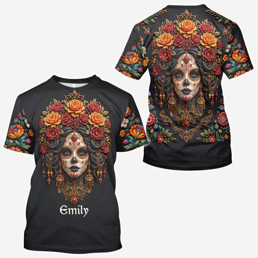 Day Of The Death - Personalized Latina Women All Over Shirt