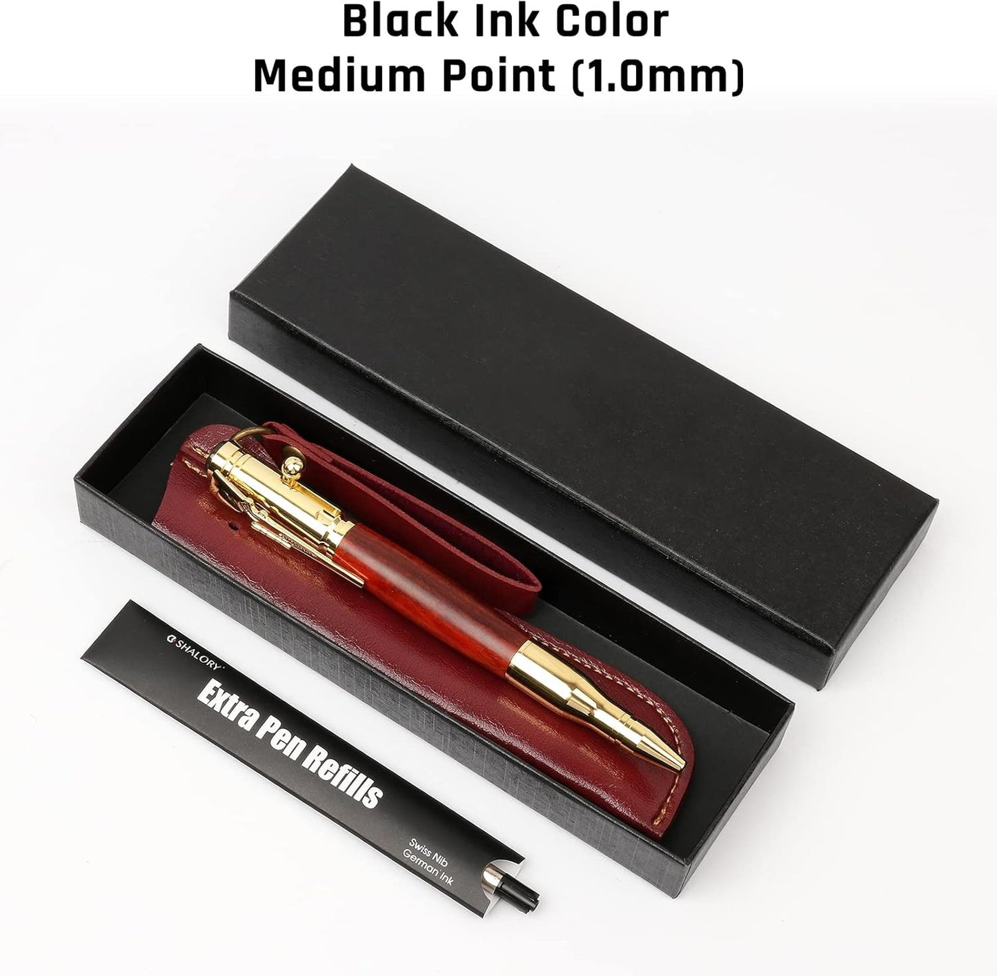 Stylo à bille à mécanisme à verrou avec boussole et recharge supplémentaire