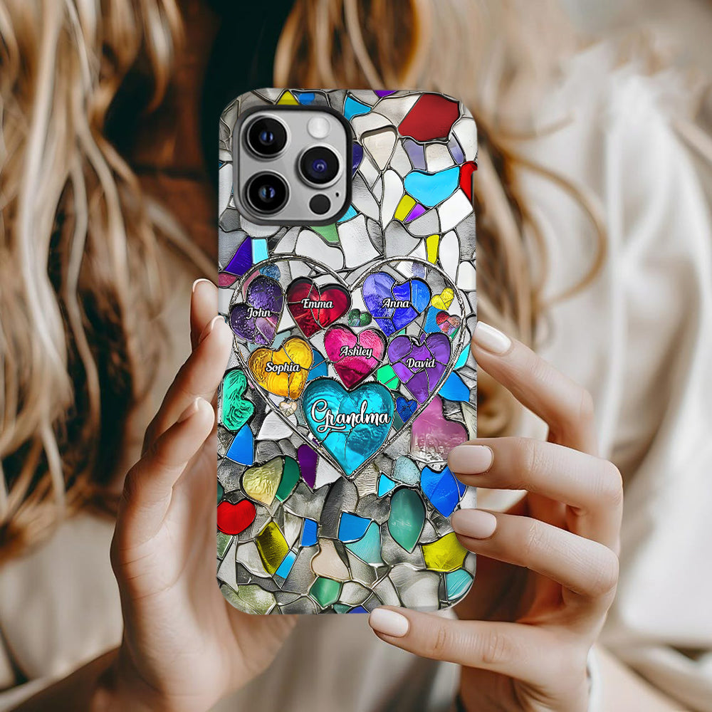 Grandma's Mom's Sweethearts - Personalized Grandma Full Print Phone Case