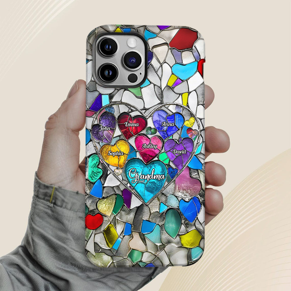 Grandma's Mom's Sweethearts - Personalized Grandma Full Print Phone Case