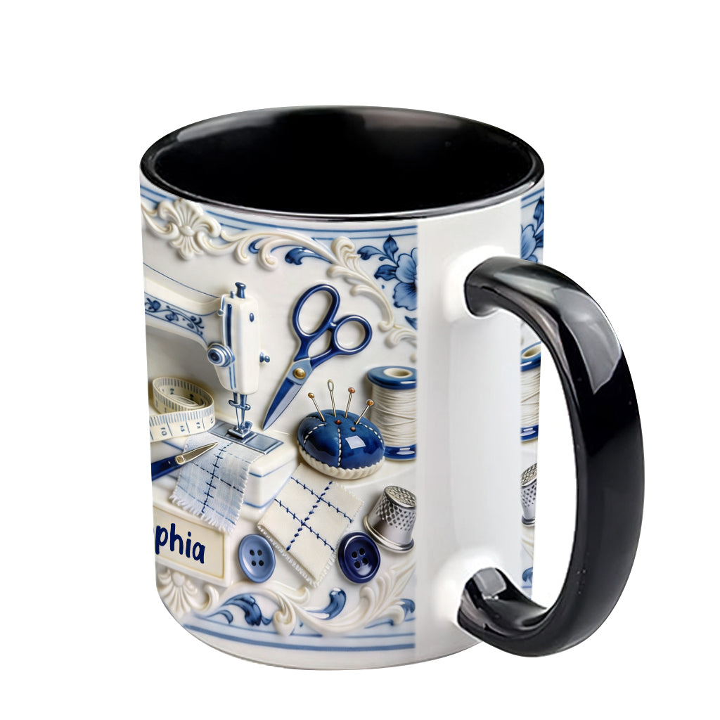 Love Sewing - Personalized Sewing Accent Mug