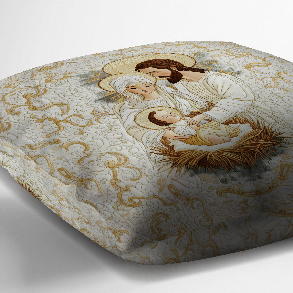Coussin décoratif chrétien personnalisé Bethléem Starlight