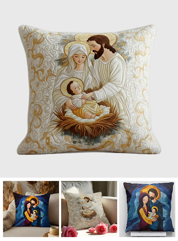 Coussin décoratif chrétien personnalisé Bethléem Starlight