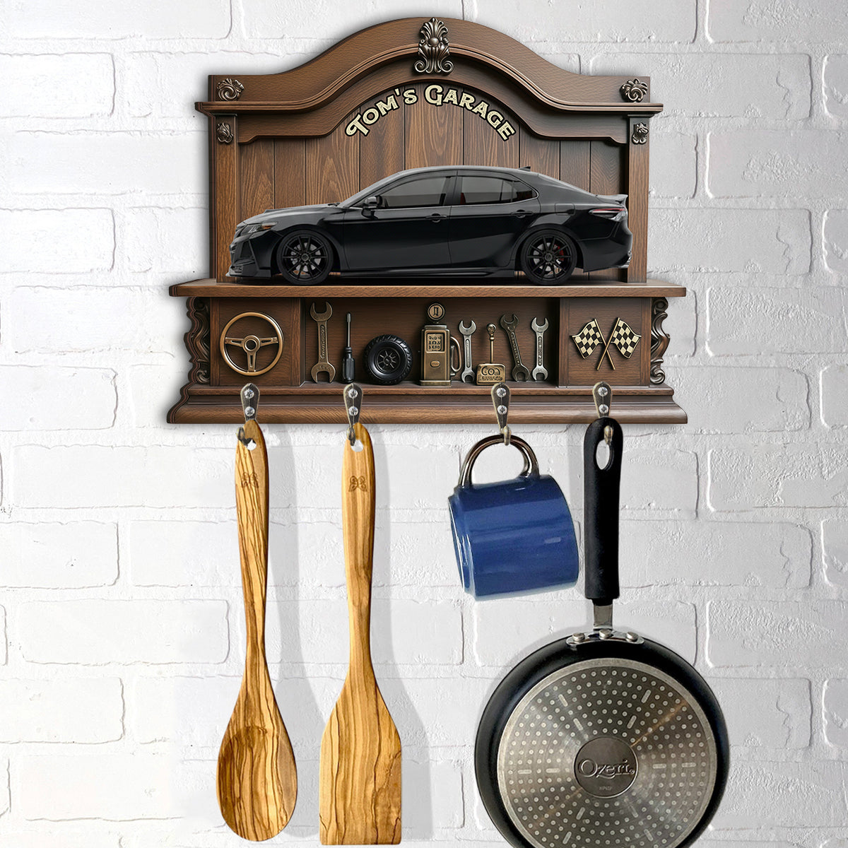 Porte-clés personnalisé à partir d'une photo pour votre garage - Porte-clés suspendu sur mesure pour les passionnés d'automobile