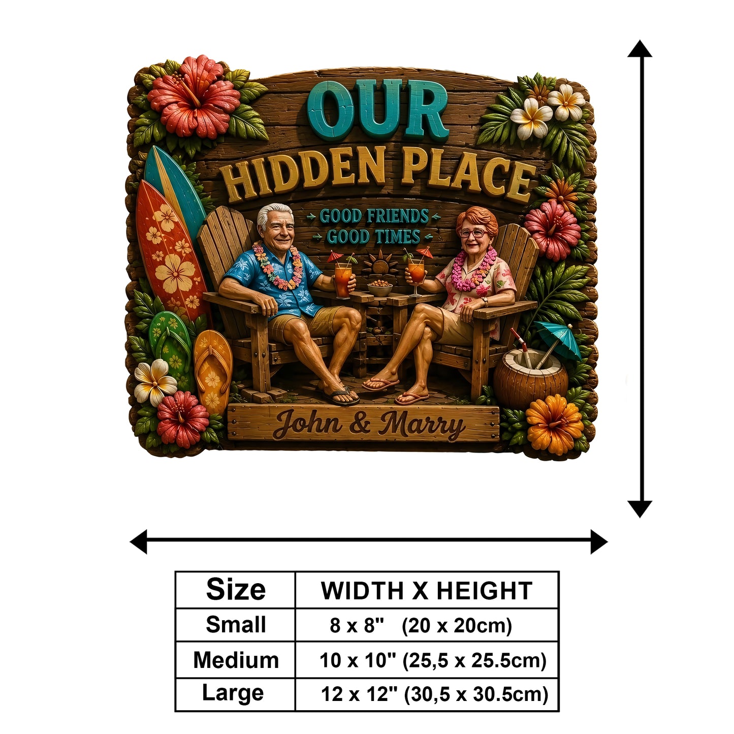 Willkommen an unserem Pool, Poolschild - Personalisierte Holz-Wandschilder