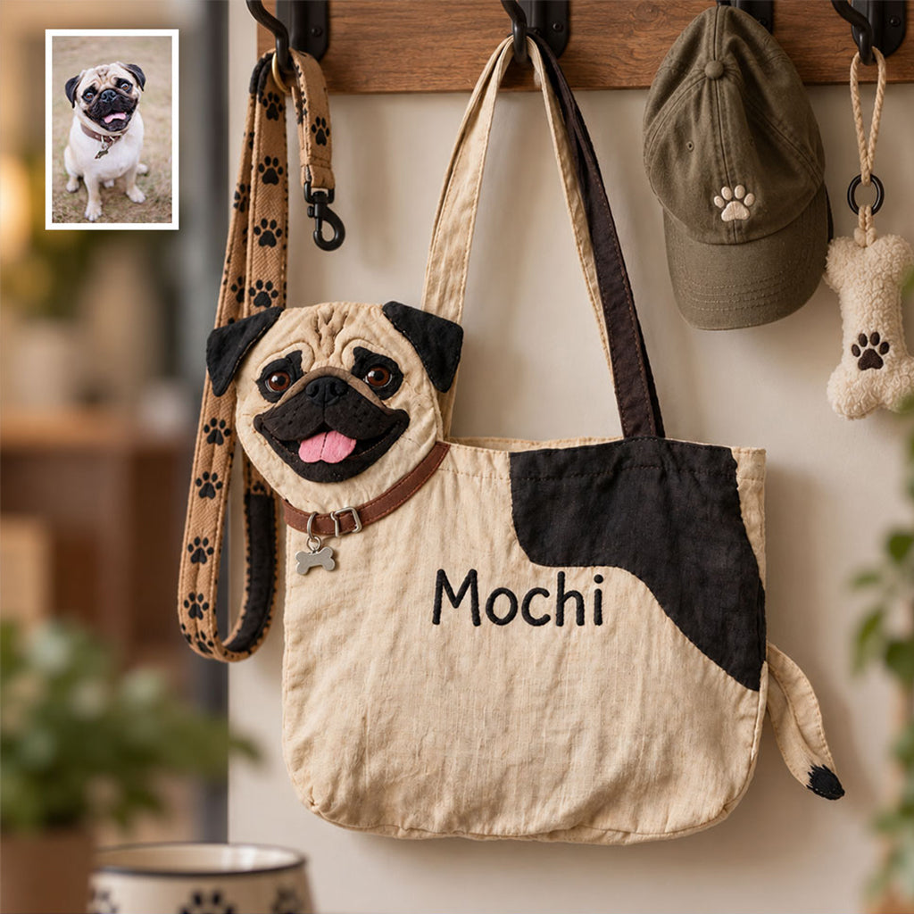 Carry Me - Personalized Dog Custom Shape Tote Bag