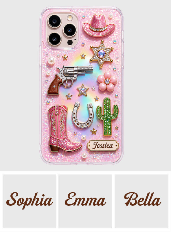 Western Cowgirl - Personalisierte Cowgirl Shaker Handyhülle