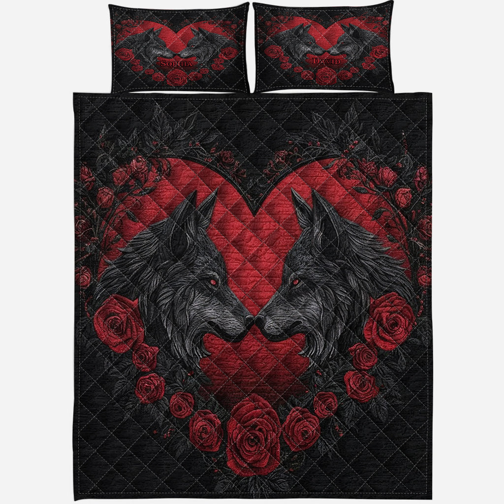 „Du und ich, wir schaffen das“ – Personalisiertes Wolf-Bettwäscheset