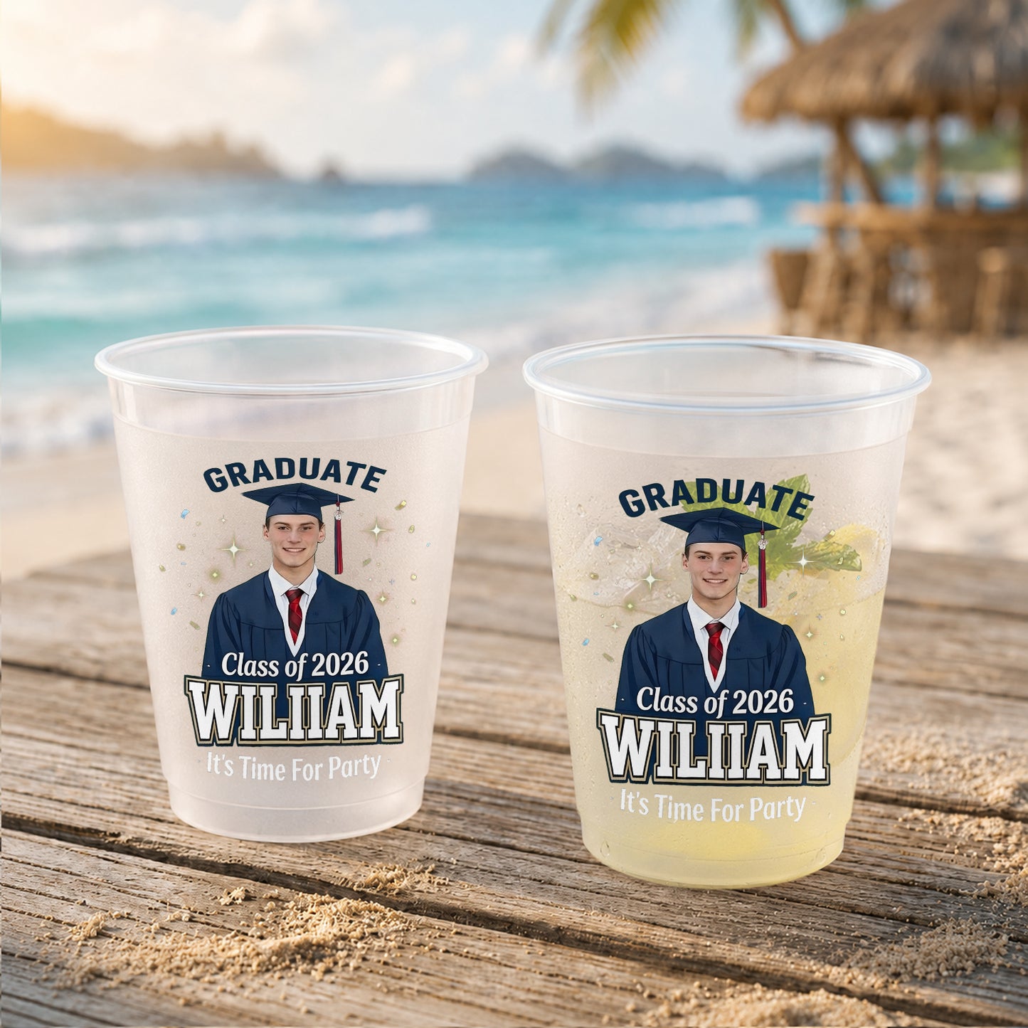 Es ist Zeit für die Party - Personalisierter Abschluss-Frostbecher