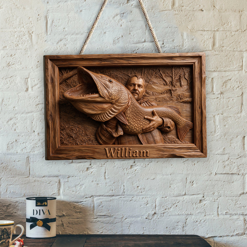 Angelliebe - Personalisierte Angel Holzschild in individueller Form
