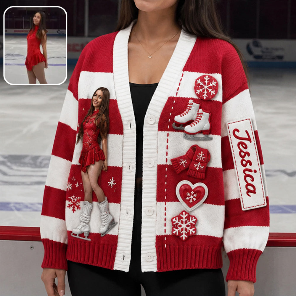 Mon âme est sur la glace - Cardigan de patinage personnalisé