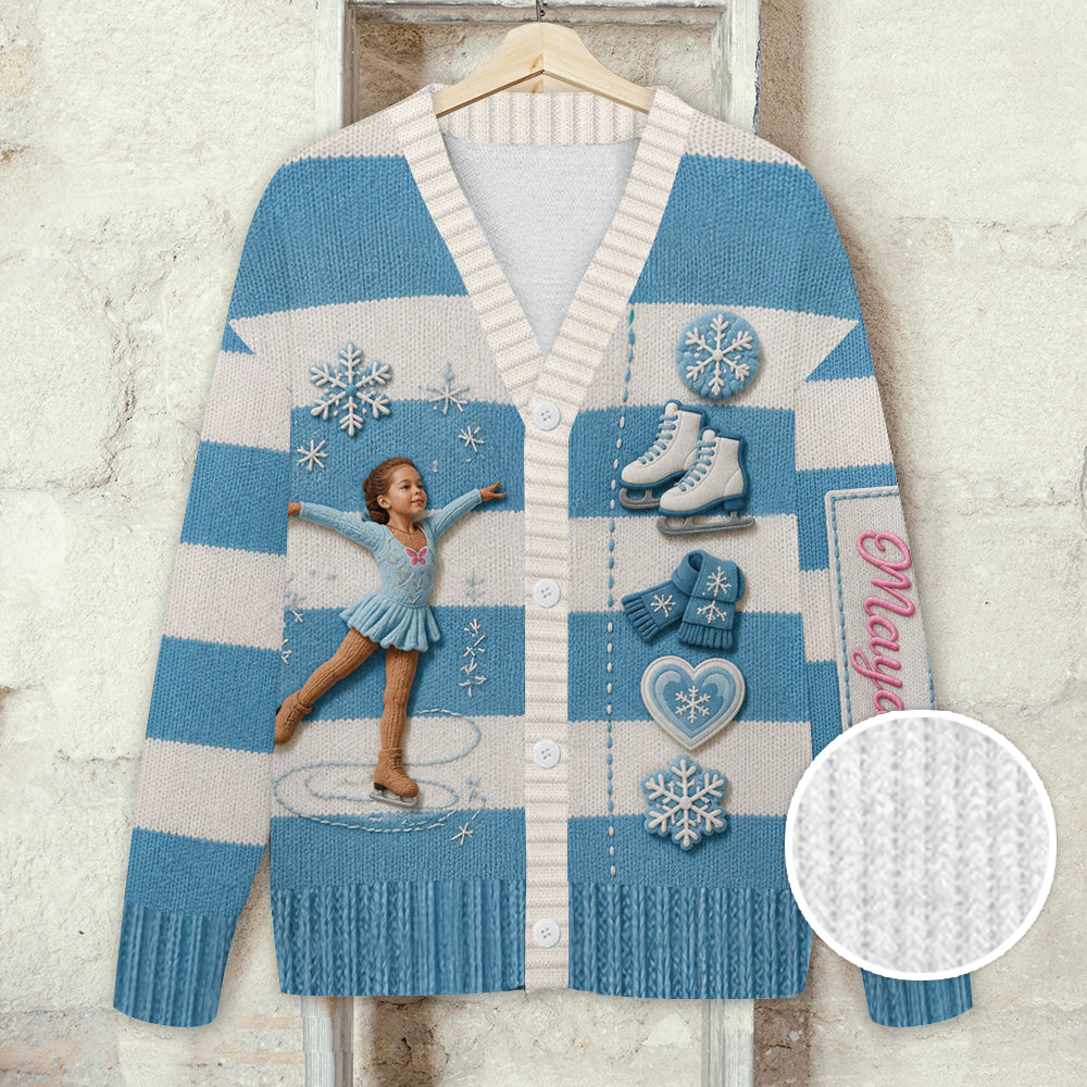 Mon âme est sur la glace - Cardigan de patinage personnalisé