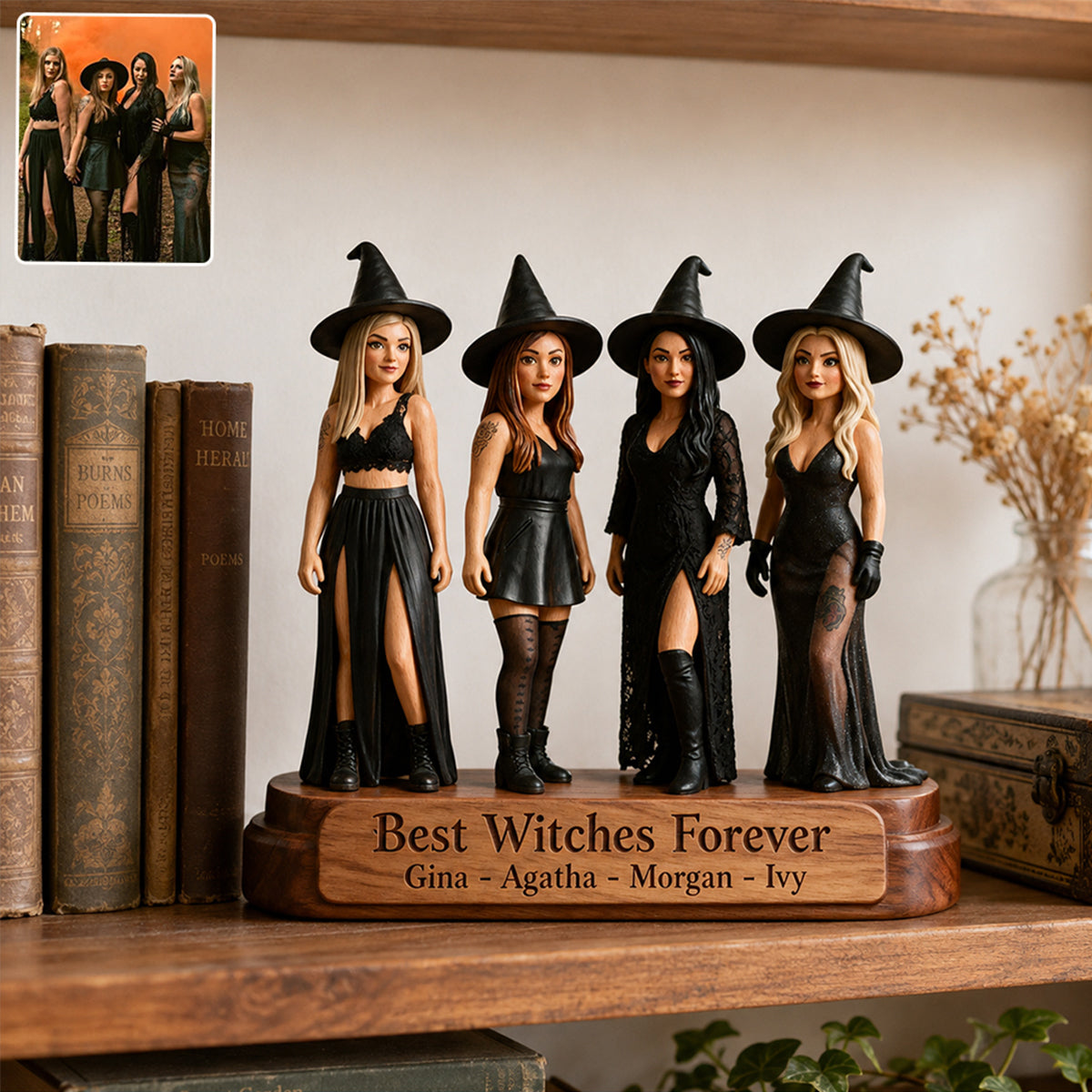 Best Witches Forever - Personalized Witch Custom Shaped Wood Plaque