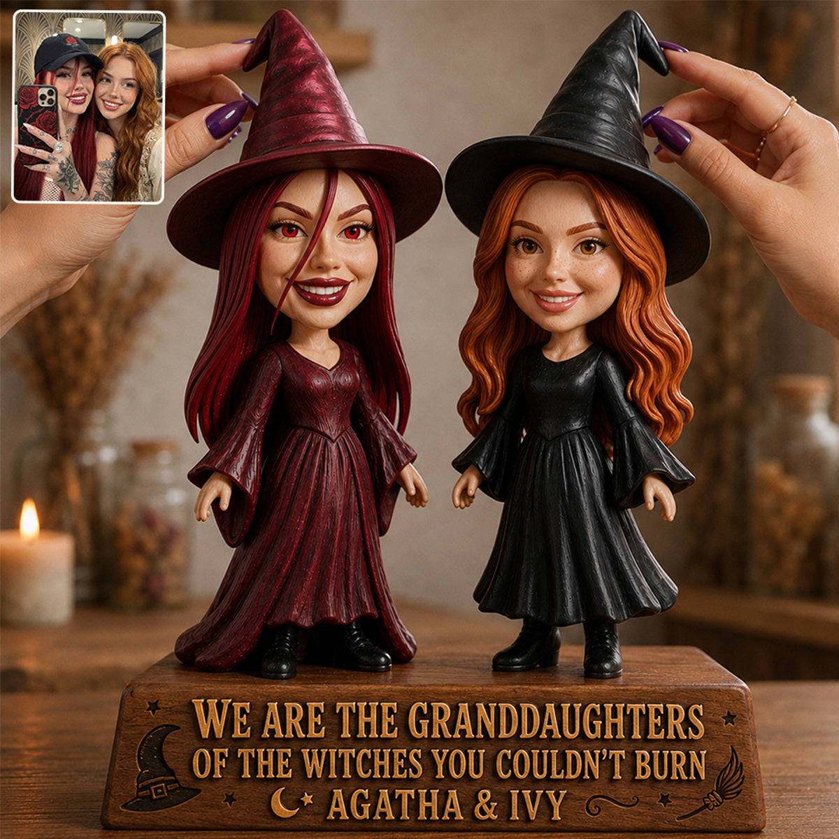 Best Witches Forever - Personalized Witch Custom Shaped Wood Plaque
