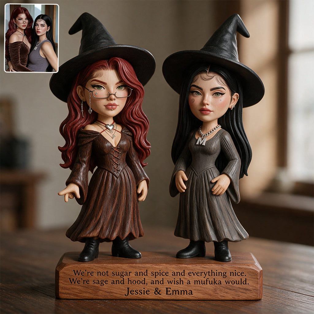 Best Witches Forever - Personalized Witch Custom Shaped Wood Plaque