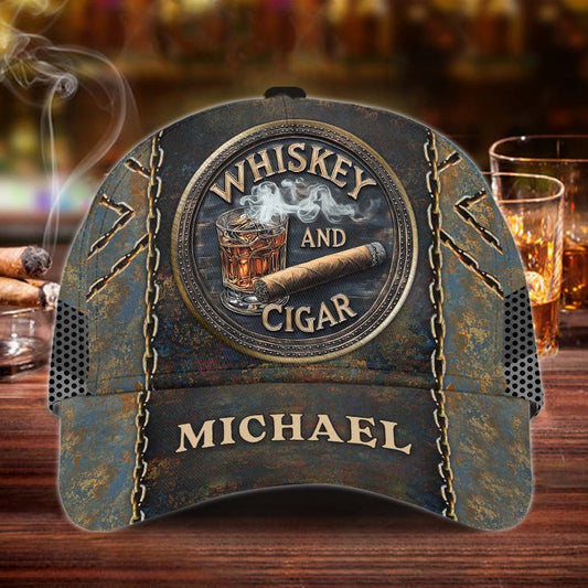 Whiskey und Zigarre – Personalisierter Whisky Classic Verschluss