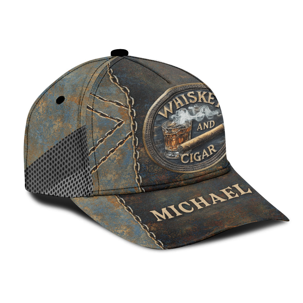 Whiskey und Zigarre – Personalisierter Whisky Classic Verschluss