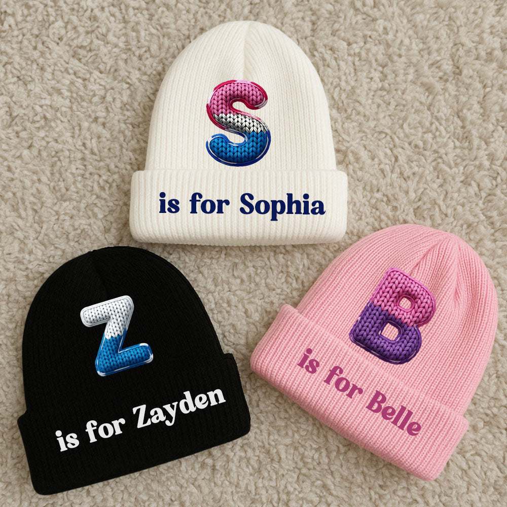 Buntes Alphabet - Personalisierte Kindermütze